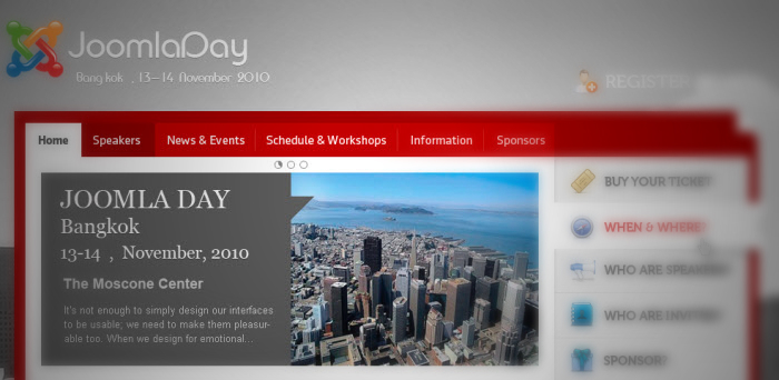 [Preview] JA Event Template - JoomlaDay, DrupalCon or even more?