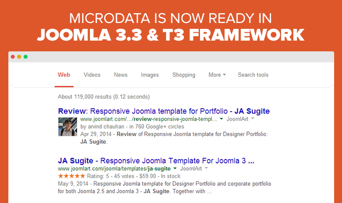 Microdata is now ready in Joomla 3.3 and T3 Framework