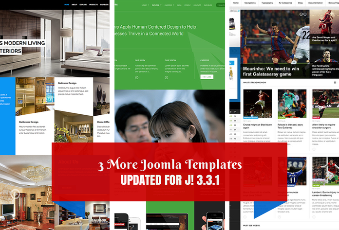 3 More Responsive Joomla templates are updated for Joomla 3.3.1