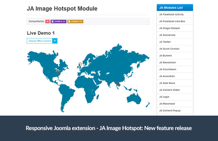 Responsive Joomla extension - JA Image Hotspot: New feature release