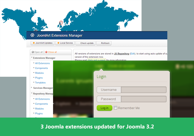 3 Joomla extensions updated for Joomla 3.2