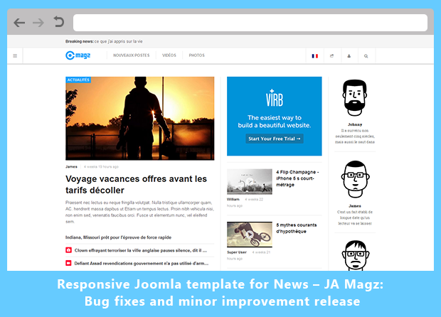 Responsive Joomla template for News – JA Magz: Bug fixes and minor improvement release
