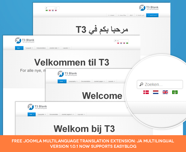 Free Joomla Multilingual Extension - JA Multilingual now supports EasyBlog