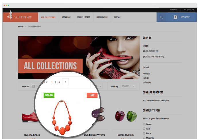 Magento Color Customizer tool in responsive Magento theme JM Summer
