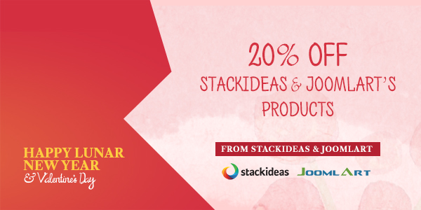 StackIdeas and JoomlArt together wish you a Happy Lunar New Year and a special Valentine's day