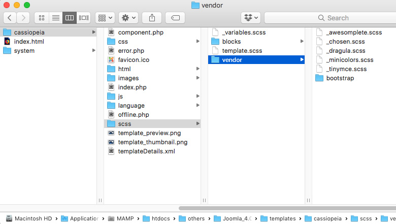 Joomla 4 new template folder structure