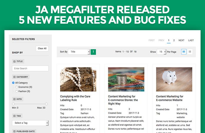 JA Mega filter released