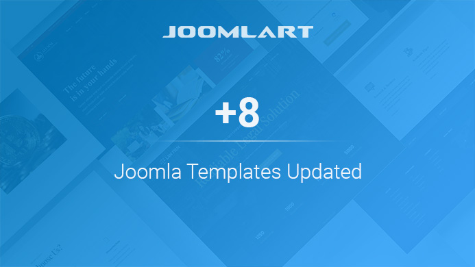 8 Joomla templates updated for Joomla 3.9