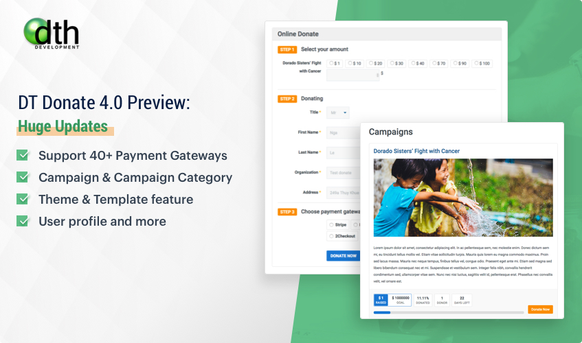 DT Donate - Joomla donation extension preview release