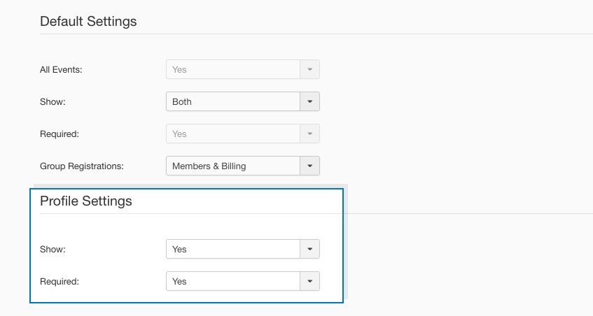 dt register user profile field setting