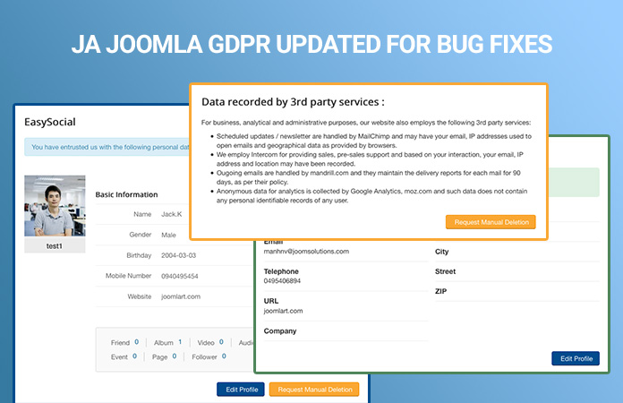 JA Joomla GDPR released