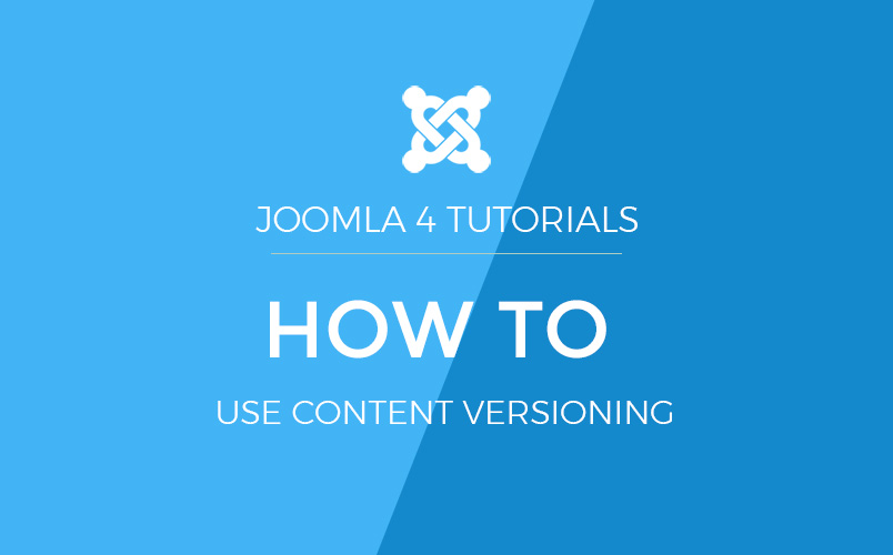 Joomla 4 content versioning