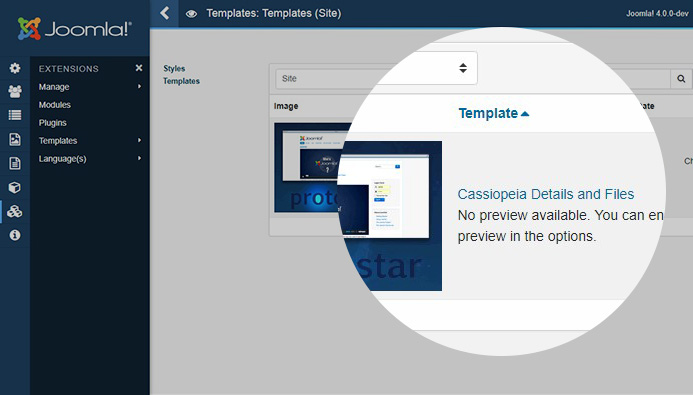 Create Overrides In via Joomla 4 admin