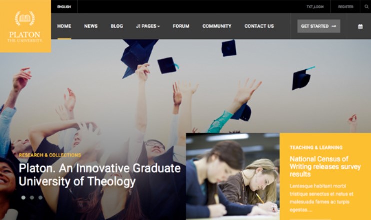 Responsive Joomla Template for Universities and Colleges