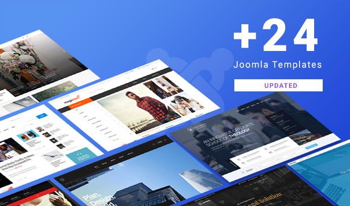 24 joomla templates updated for Joomla 3.9.2