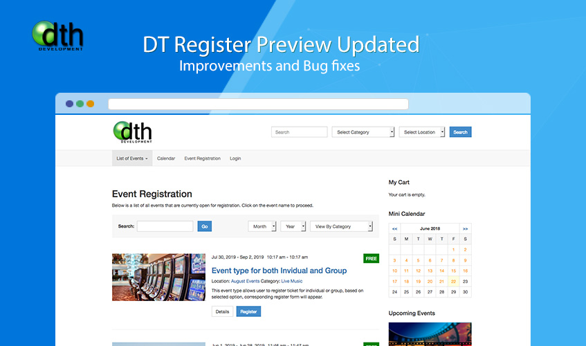 DT Register updated for bug fixes