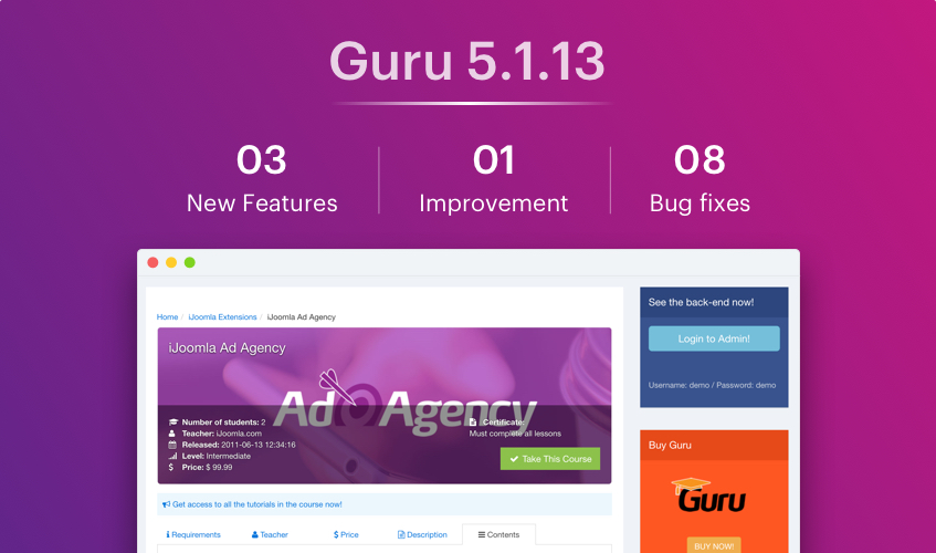 Guru 5.1.13 updated for new search  module, improvements and bug fixes