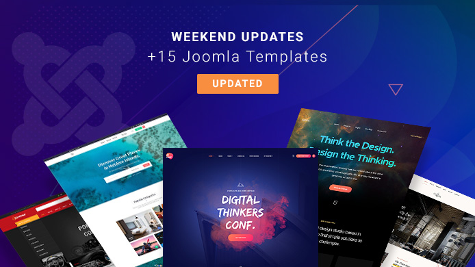 15 Joomla templates updated for Joomla 3.9.5 and bug fixes 