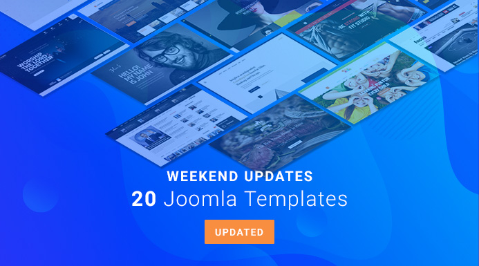 20 Joomla templates updated for Joomla 3.9.5 and bug fixes 