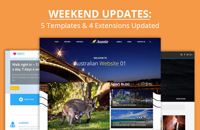 Weekend Updates: 5 Joomla templates and 4 Joomla modules updated