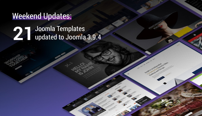 21 joomla templates updated for Joomla 3.9.4