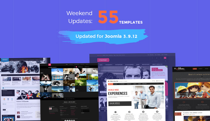 55 Joomla templates updated for Joomla 3.9.11 