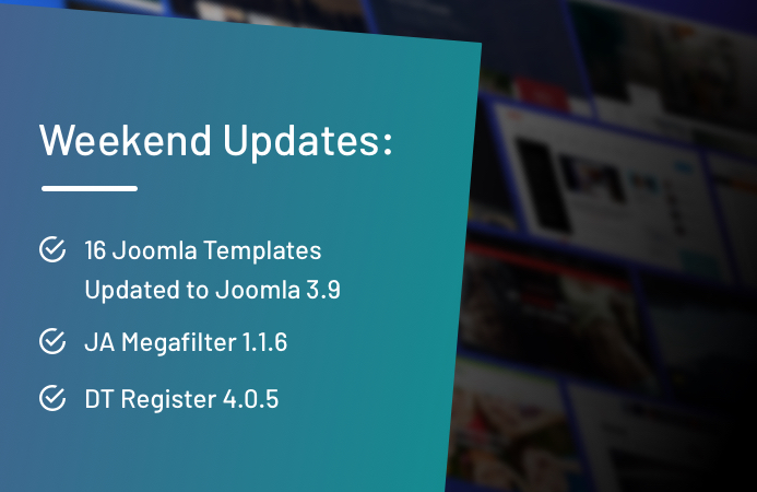 Joomlart weekend updates