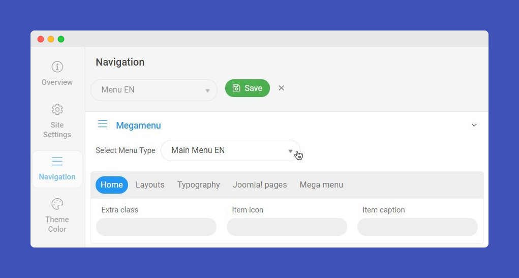 Joomla multilingual navigation settings