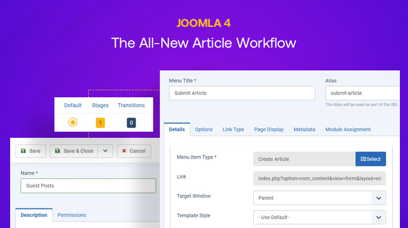 Joomla 4 Workflow feature explained