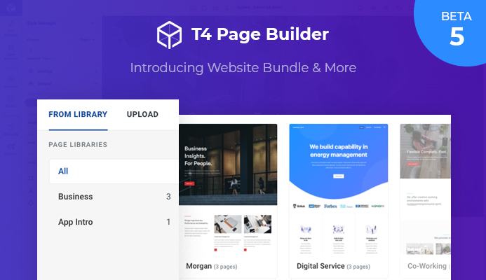 T4 Joomla page builder - Beta 5