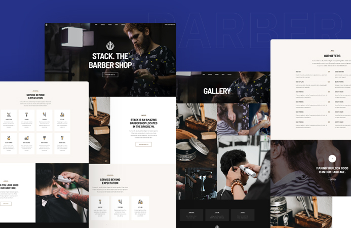 Joomla template for barber and beauty salon