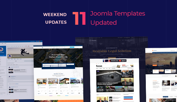 Joomla templates updated for Joomla 3.9.18 