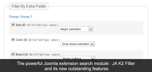 JA K2 filter & Search Joomla extension is now more powerful