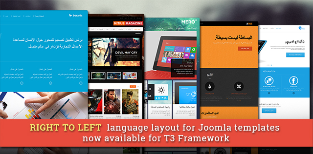 Right to left (RTL) language layout for Joomla templates now available - Major update