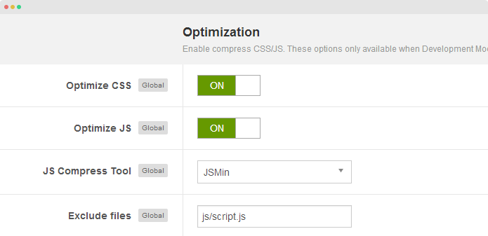 Optimize CSS and JS