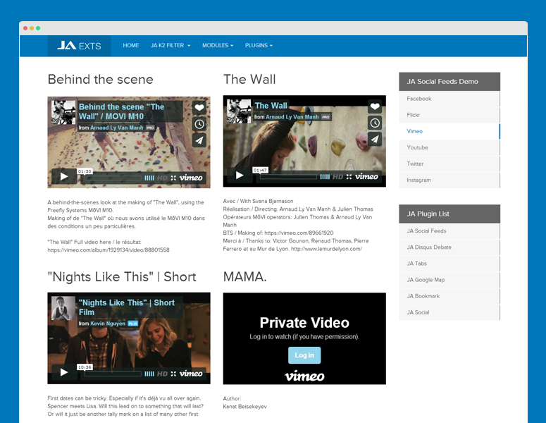 vimeo front-page