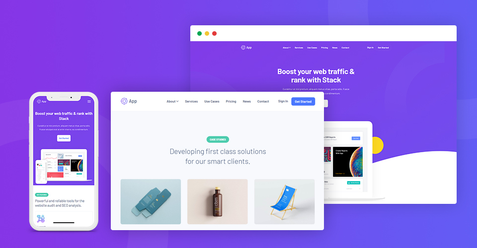Joomla template for app and software websites