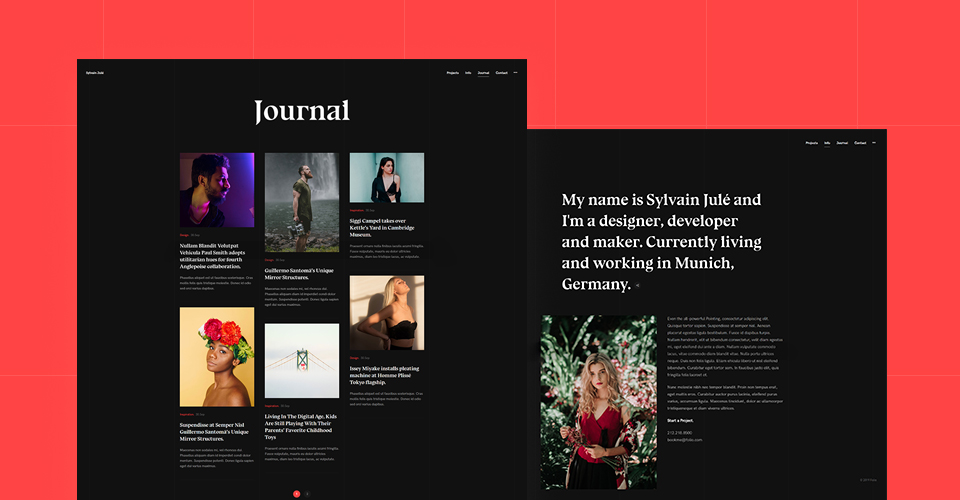 additional pages for portfolio Joomla template
