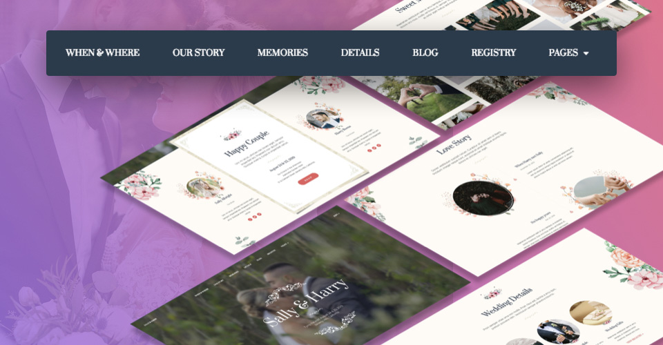 one page Joomla template for wedding website