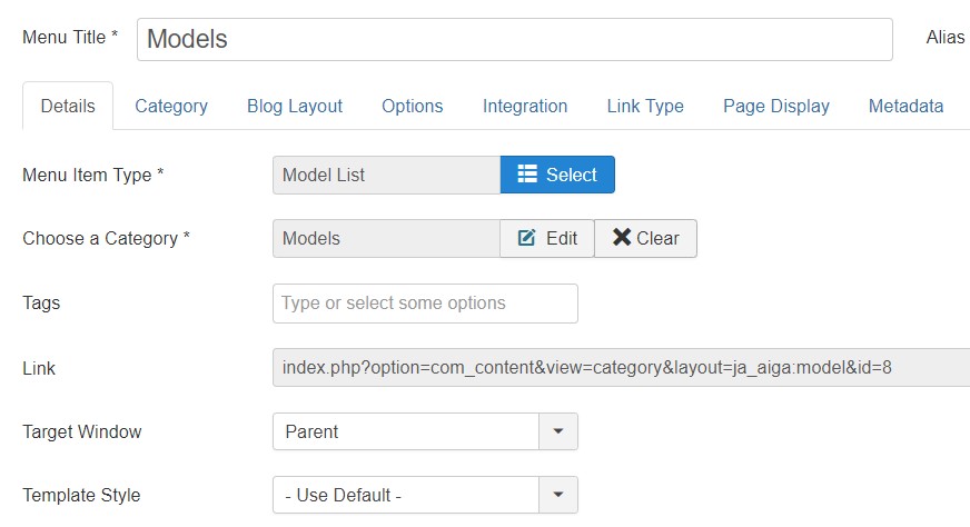 JA Aiga Joomla template documentation