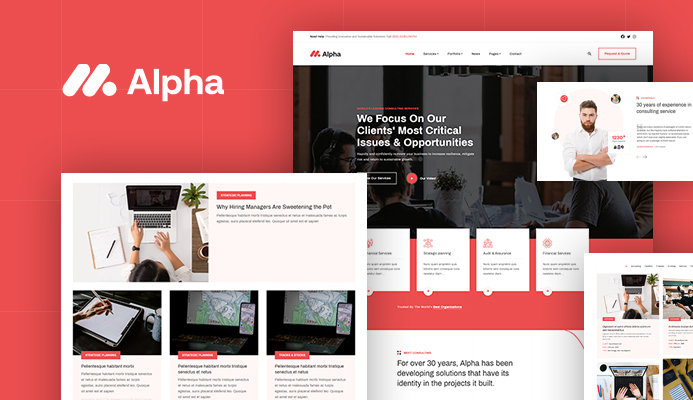professional Consulting Business websites - JA Alpha