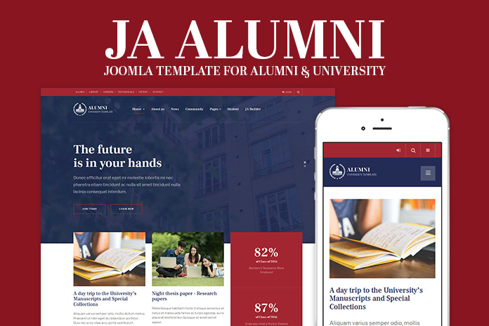 JA alumni joomla template released