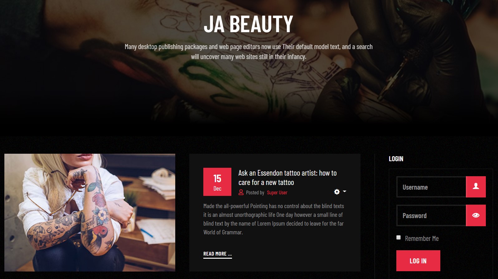 JA Beauty documentation