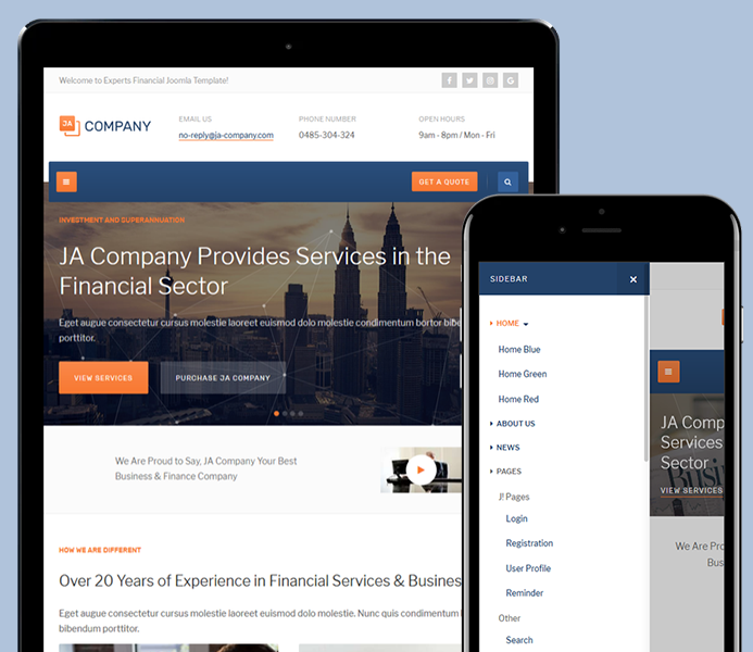 business and corporate joomla template