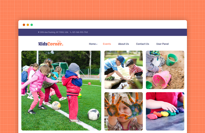 JA Kids Corner Joomla template gallery page 
