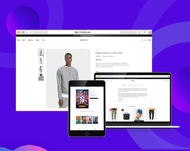 JA Mixstore Beautiful designed product details pages