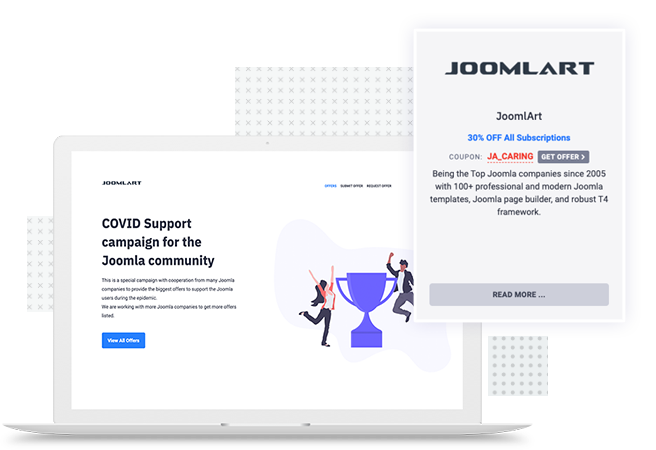 A product from COVID Support campaign for the Joomla community