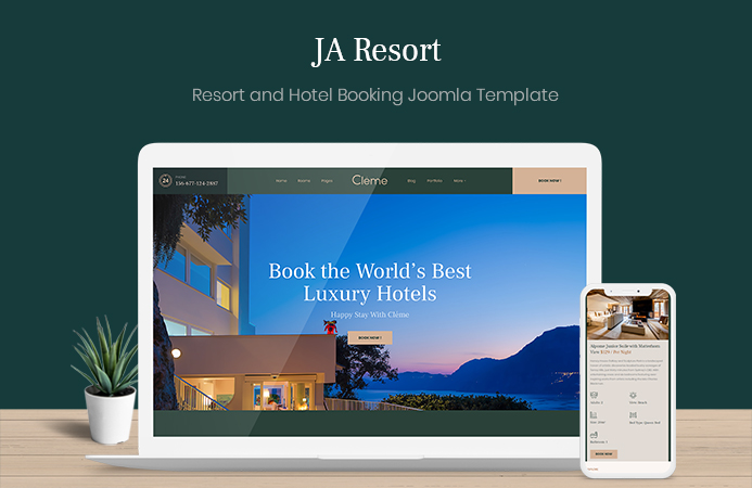 Resort, hotel booking Joomla Template - JA Resort