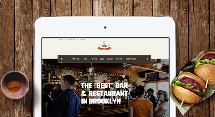 Beautiful Joomla template for restaurant