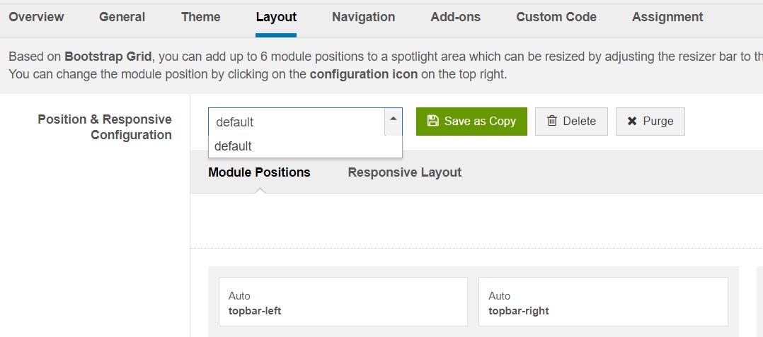 layout configurations